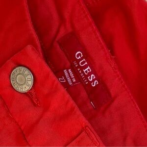 Guess| Vintage Bold Red Denim Straight Leg Jeans Sz 27